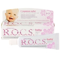 Детская зубная паста "R O C S baby", с ароматом липы, от 0 до 3 лет, 45 г артикул 581a.